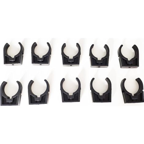Colliers PVC de fixation à clip pince ouverte PVC 50mm (Lot de 10)
