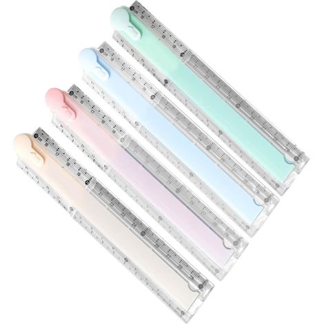 Règle pliable multifonctionnelle en plastique, lot de 4 formes (1/5)