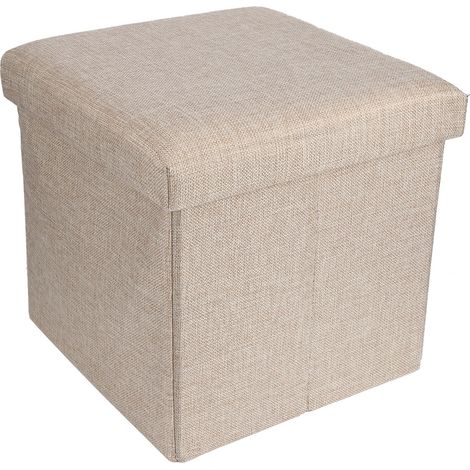 Tabouret De Rangement Pliable - Repose-Pieds Et Banc Avec Coussin Épais - Pour Salon Chambre Dressing - 1 Pièce (1/5)