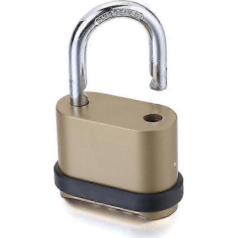 Cadenas à combinaison à 4 chiffres, cadenas d'extérieur avec anse en acier trempé, compatible avec les abris de jardin, les clôtures, les box de stockage et les portails. (1/5)