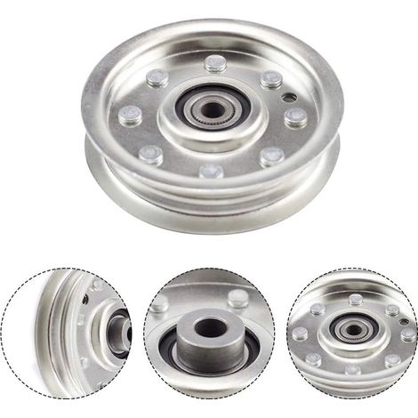 Poulie de renvoi pour tondeuse à gazon 3/8" x 4-1/8" Pièce de rechange zinguée blanche Compatible avec les modèles 756-0627, 756-0627B, 756-0627D, 956-0365, 756-0365 (1/5)