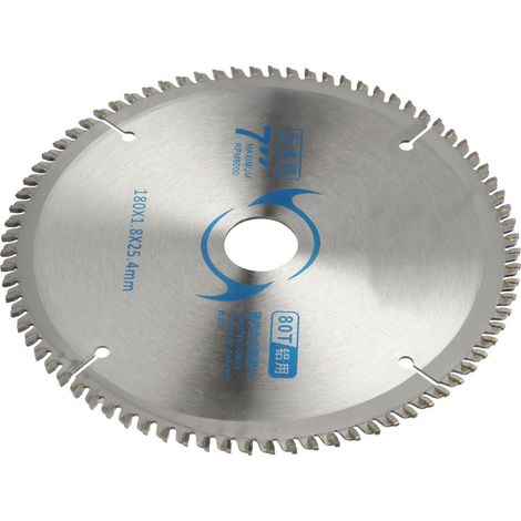 Disque de coupe de 18 cm (7 pouces), lame de scie à pointe carbure, scie à bois, 80 dents (1/5)