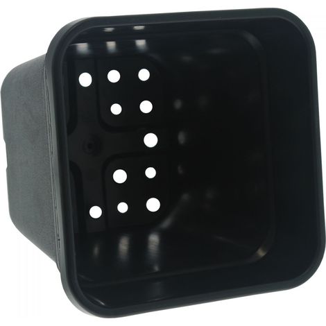 Pot carré noir 25 litres - 33.5 x 33.5 x 34cm unitaire (1/3)