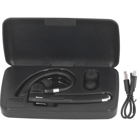 Casque Bluetooth Élégant Anti-Bruit Imperméable Oreillette Sans Fil avec Affichage Numérique pour Conduite Réunion Écoute (1/5)
