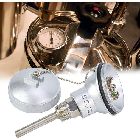 Sonde de température RTD PT100 en acier inoxydable avec tête de connexion pour thermocouple à filetage NPT 1/2" (50 mm) (1/5)