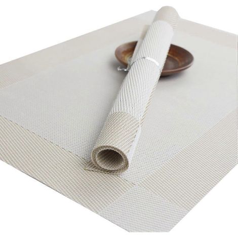 Sets de table antidérapants isolants en PVC, lot de 4 (1/4)