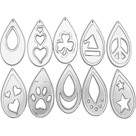 Pochoirs en acier au carbone pour la découpe de métaux, la création de cartes et la décoration d'albums et de boucles d'oreilles. (1/5)