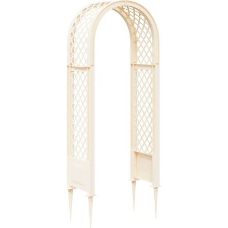 Arche de roses avec épines, blanche, 97 x 43 x 218 cm, en matériau PP. (1/5)