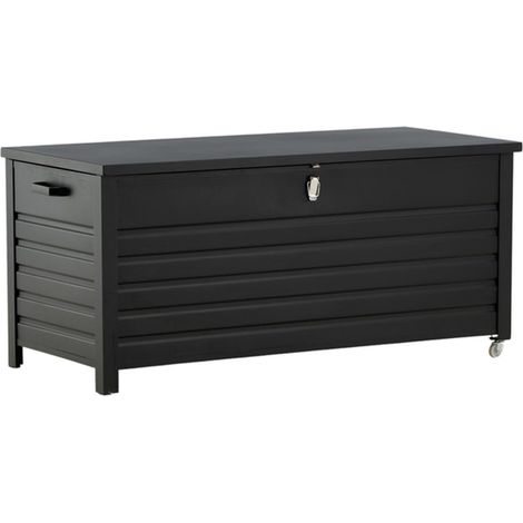 Coffre de Jardin en Métal "Elsa" 130cm Noir