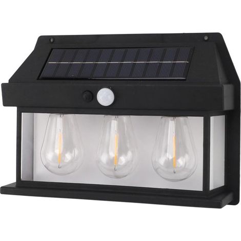 Solar Außenbeleuchtung, IP65 wasserdichte, helle Solar Außenleuchte mit Bewegungsmelder, Solar Außenleuchte für Garten, Terrasse, Zaun und Außend (1/5)