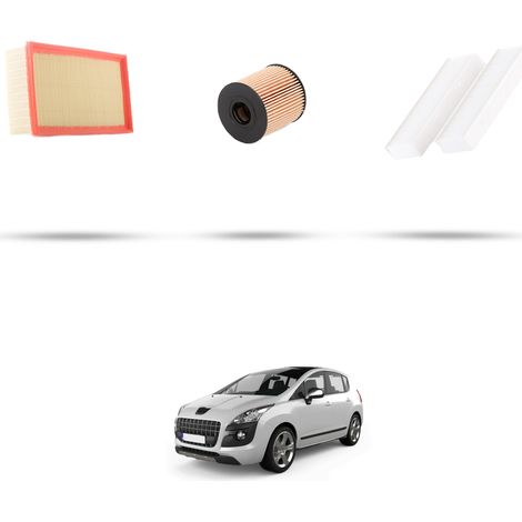 Kit tagliando 3 filtri compatibile con Peugeot 3008 1.6 THP 115kw dal 2009 (1/5)