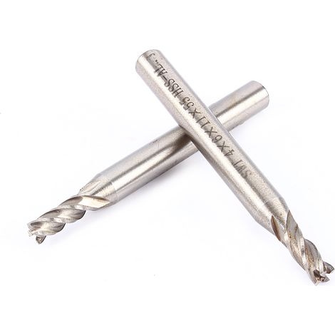Fraise 2 tailles HSS 4mm-12mm, queue droite 4 dents, coupeur CNC pour métal, foret carbure (1/5)