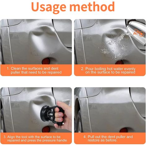 Extracteur de bosses de voiture, outil de débosselage en alliage d'aluminium, extracteur de ventouse pour réparation, verre, carrelage, miroirs (or)