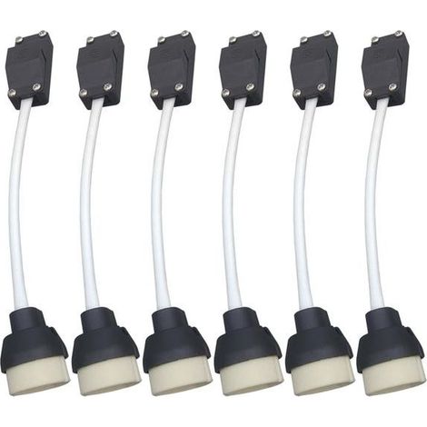 (6 Pièces) GU10 Support de Lampe Base en céramique Et Bornier / Pont - Douille D'ampoule Connecteur Adaptateur pour LED et Halogène (1/5)