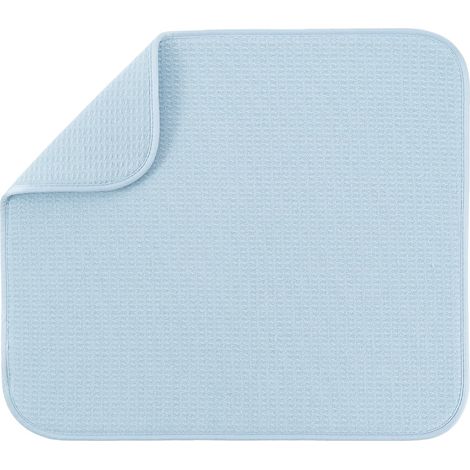 Tapis égouttoir à vaisselle, 40,6 x 45,7 cm, tapis de comptoir cuisine absorbant en microfibre pour ustensiles, casseroles et poêles, taille L, bleu ciel - 40.6 45.7 cm'Sky Blue 40.6 x 45.7 cm'-'40.6 (1/5)