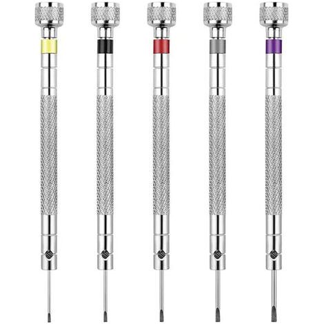 5 Pièces Tournevis De Précision Horloger Réversible Montre Lunettes Outils De Réparation (1/4)