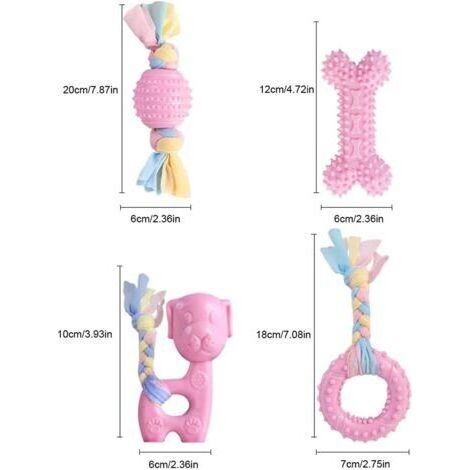 Ensemble de 7 jouets pour chiens, fabriqués en caoutchouc naturel, non toxique et résistant aux morsures, qui nettoient les dents des chiots et des chatons.