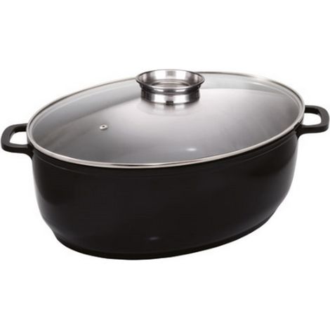pentola a cottura lenta ovale 43cm/11l nera - 384931 - Baumalu