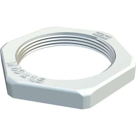 OBO Bettermann Gegenmutter M32 Polyamid silbergrau RAL 7001, 50 Stück, 2048795