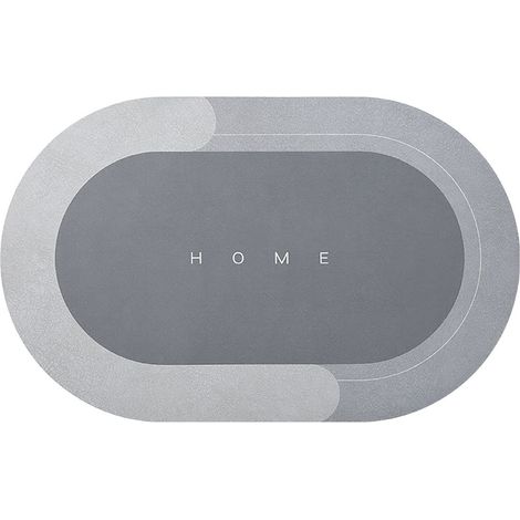 Tapis De Bain En Diatomée - Absorbant Rapide Et Anti-dérapant - Pour Salle De Bain Douche Cuisine Entrée - 50 X 80 Cm - Bleu (1/3)