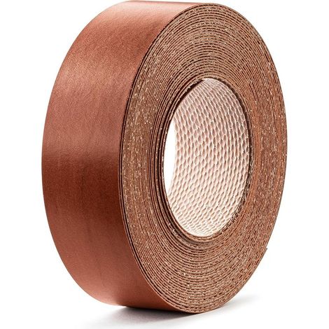 Bordatura in melaminico da 21 mm x 5 m, spessore 0,5 mm, facile da applicare, ideale per progetti fai da te, rivestimenti in legno, piani di lavoro e design a forma di pera. (1/4)