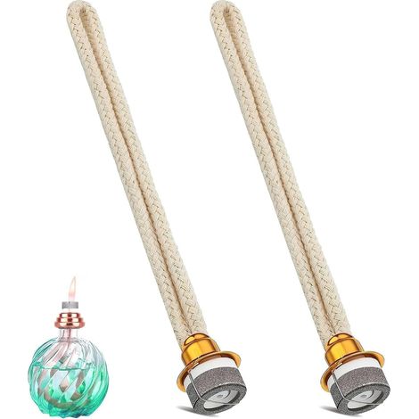 Ersatzdocht für Katalyselampen – 2er-Pack – Ton- und Goldfarbenes Gewebe – Langanhaltende Duftabgabe – Für Zuhause und Büro – 17 x 1,8 cm (1/5)