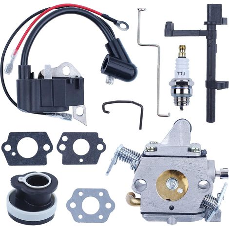Carburateur, bobine d’allumage, collecteur d’admission pour Stihl MS180 MS170 018 017 pour tronçonneuse, carburateur, bobine d’allumage, collecteur d’admission, arbre de commutation, tige des gaz, tig (1/5)