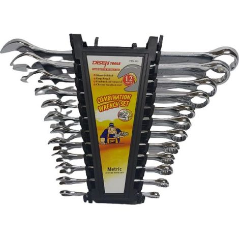 SET CHIAVI COMBINATE DA 6 A 24 mm CARBON STEEL 12 PZ crome vanadium (1/5)