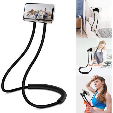 Soporte para teléfono móvil - Soporte universal para teléfono móvil - Soporte flexible - Soporte de montaje multifuncional DIY (negro) - Soporte para teléfono móvil (1/5)