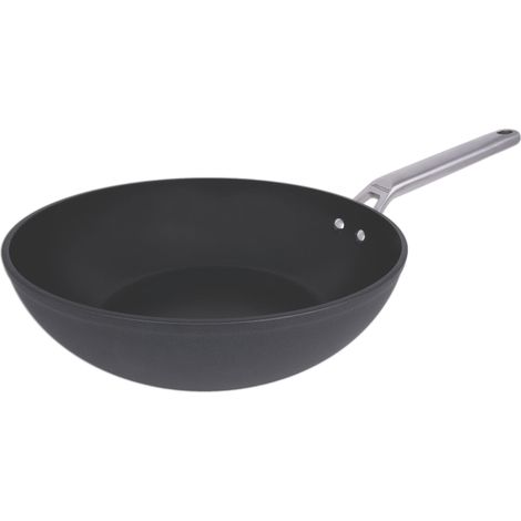 Wok antiadherente arcos hermanos sa negro 28 cm aluminio forjado (1/5)