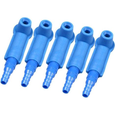 Conector de purga de líquido de frenos , Pack von 6, conector azul für líquido de frenos de coche, purgador Professionell de aceite de frenos für coches, camiones y vehículos de construcción. (1/4)