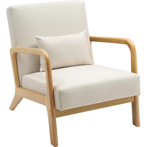 Poltrona in tessuto Hibbing crema