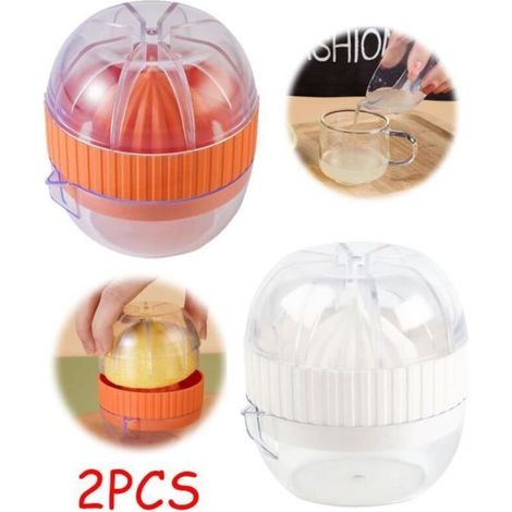 Presse-agrume manuel,Presses à Citron amovible en plastique,Presse à jus portable transparent,pour (1/4)