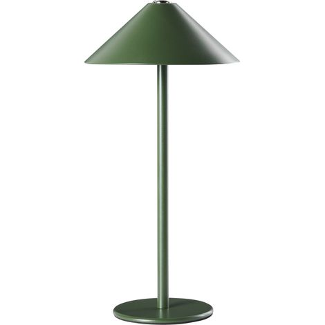 Lámpara LED inalámbrica de metal para interior y exterior recargable por puerto USB C verde Modjo