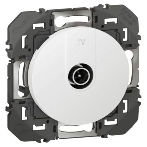 Enchufe de televisión simple con estrella blindada Dooxie - Blanco