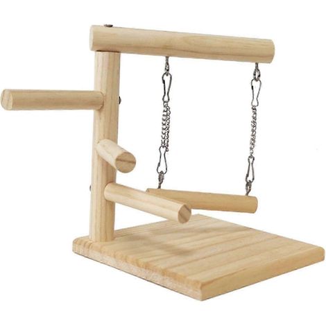 Perchoir de table, aire de jeux pour perroquets, perchoir en bois pour perroquets, perruches et canaris-Style B