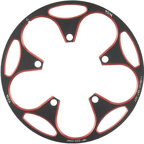 VXM Aluminium-Kettenblattschutz, 110 BCD, 48-52 Zähne, für Mountainbikes, CNC-gefräst, rot. (1/5)