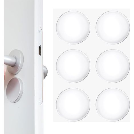 Stop-Porte - Protège-Mur En Gel Élastique Auto-Adhésif - Pour Poignées De Porte - 6 Pièces (1/5)