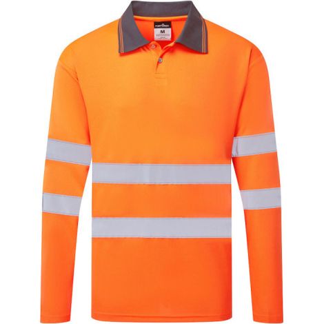 Polo ES1 Essential de alta visibilidad manga larga PORTWEST ES277 XL Naranja