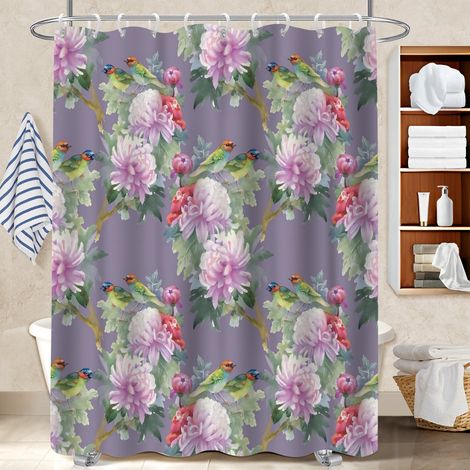 Rideau de douche en polyester 180x180 design voile de douche pour personne à mobilité réduite (1/5)