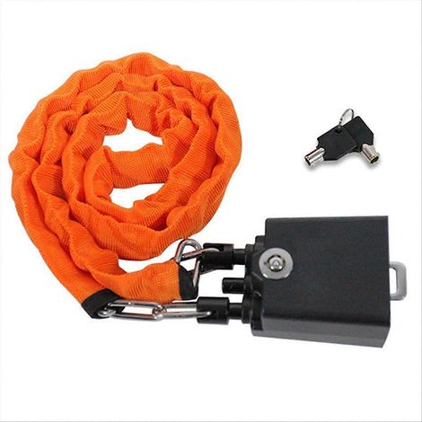 Antivol de volant avec boucles de ceinture de sécurité, robuste et antivol pour voiture et camion, orange (1/5)