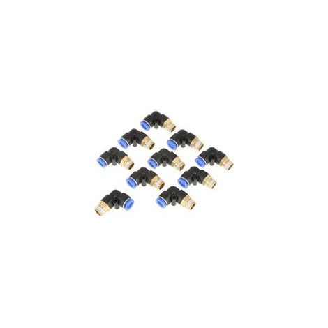 10pcs Raccords de Tuyau Coudes Pneumatiques Connecteur Rapide Ligne d'air pour Connecteur Tube 8mm Diamètre Fil G1/4