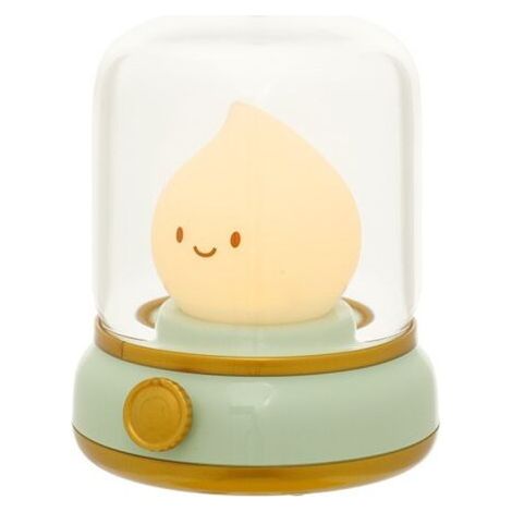Lampe à huile rétro rechargeable USB, intensité lumineuse réglable en continu, veilleuse douce, idéale pour nourrir bébé et protéger ses yeux, lampe de chevet - Verte (1/5)