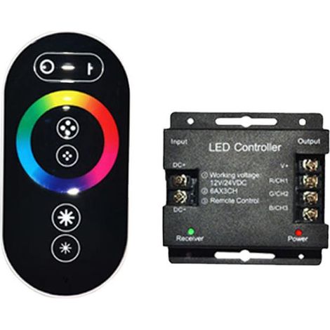 Phaseless RGB multicolor wireless touch controller, seven-color RF remote control for touch-sensitive RGB LED strip lights