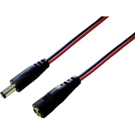 TRU COMPONENTS 1582296 Niedervolt-Verlängerungskabel Niedervolt-Stecker - Niedervolt-Buchse 5.5 mm 2