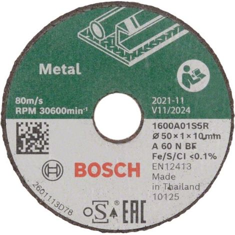 Bosch Accessories 1600A01S5Y Disco di taglio dritto 50 mm 1 pz. (1/8)