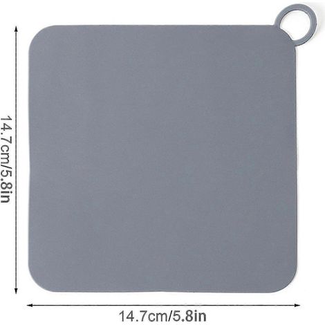 Geruchsneutralisierendes Silikonpad für Badezimmer, weiß und grau, für Küchenbodenabläufe, flexibel und langlebig. (1/4)