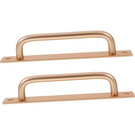 Lot de 2 poignées porte coulissantes en aluminium, couleur or (1/5)