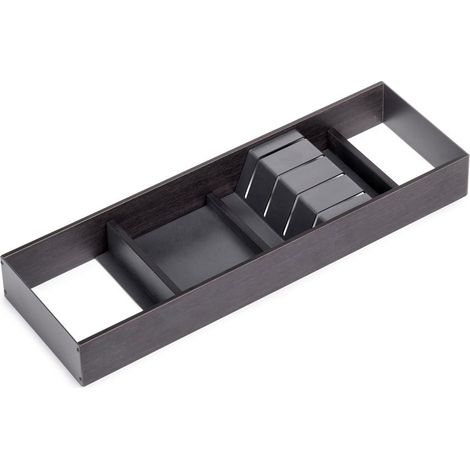 Emuca Portacoltelli per cassetto Orderbox, 150x470 mm, Acciaio e Legno, Grigio antracite (1/5)