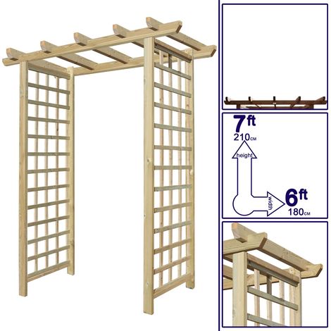 Premier Archway 7ft x 6ft Standard Square Trellis Sides